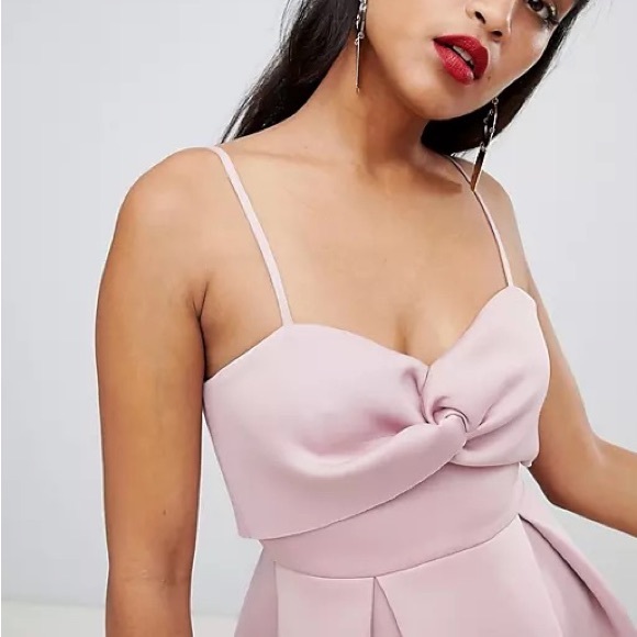 NWT ASOS DESIGN crop top midi prom dress with twist detail - Picture 3 of 5
